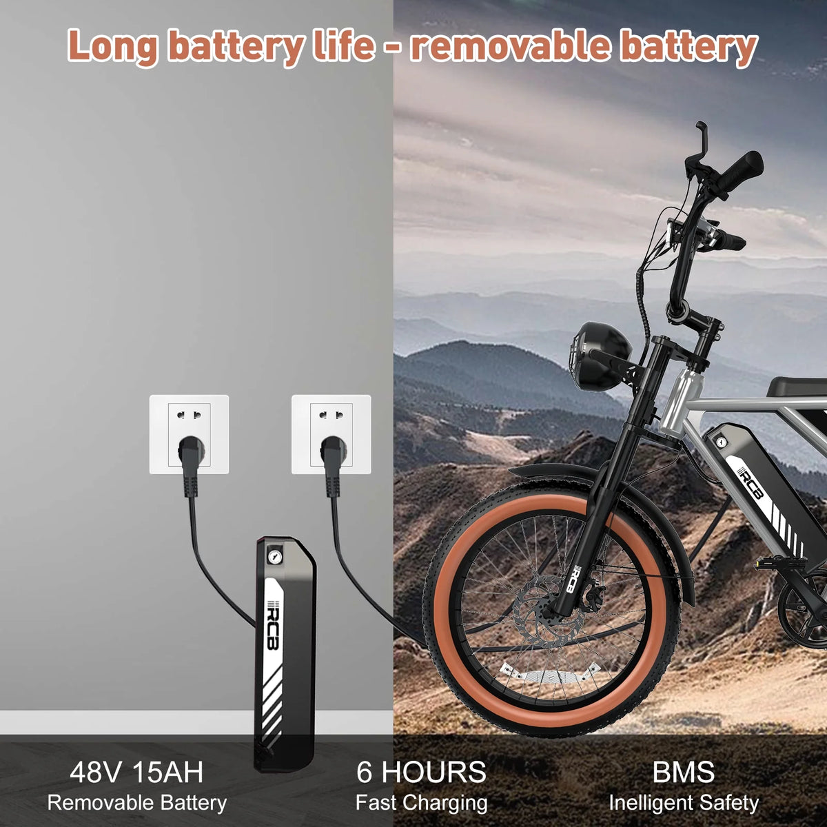 750W 48V 15Ah Electric Bike with 20 4.0 Fat Tire T476