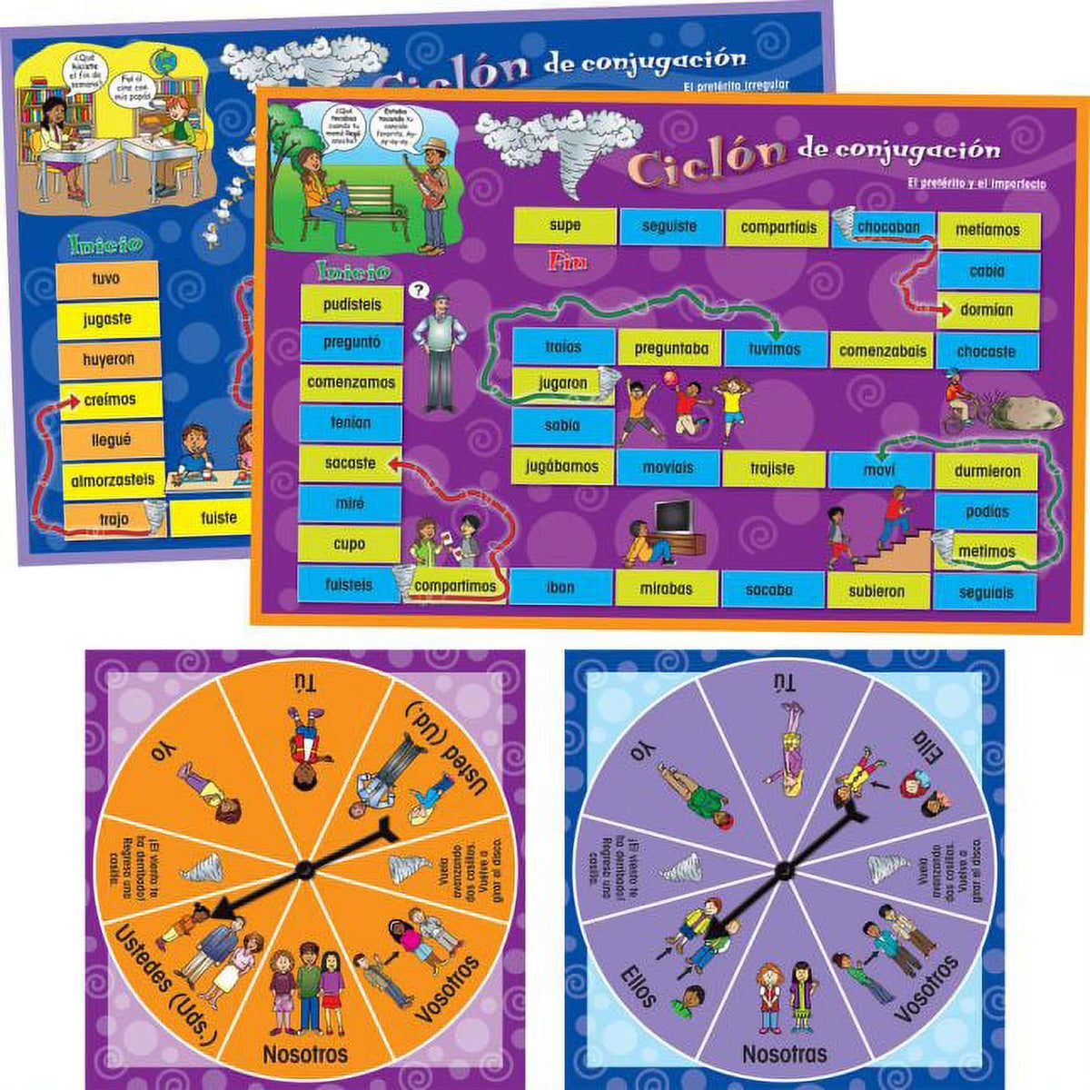 Spanish Conjugation Game Boards - 4 games G2033