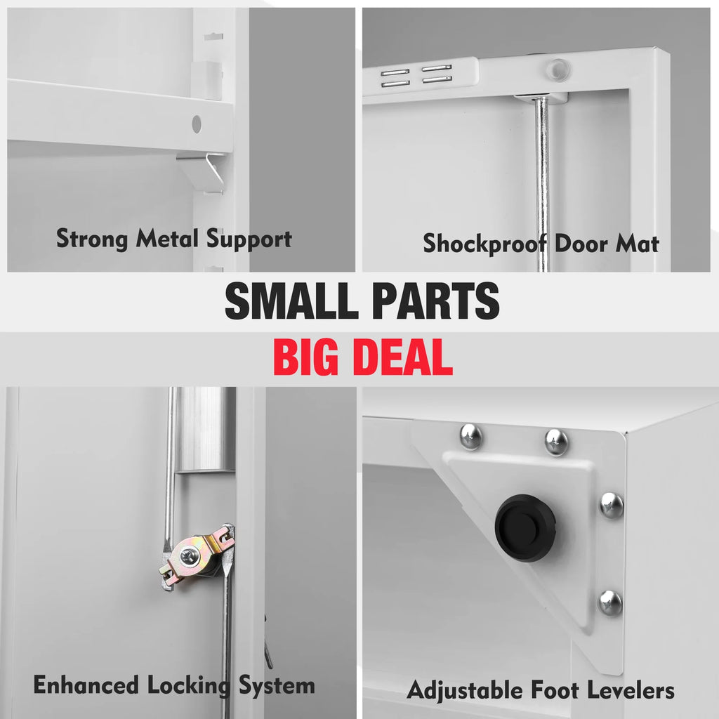 Metal Garage Storage Cabinet White V75144