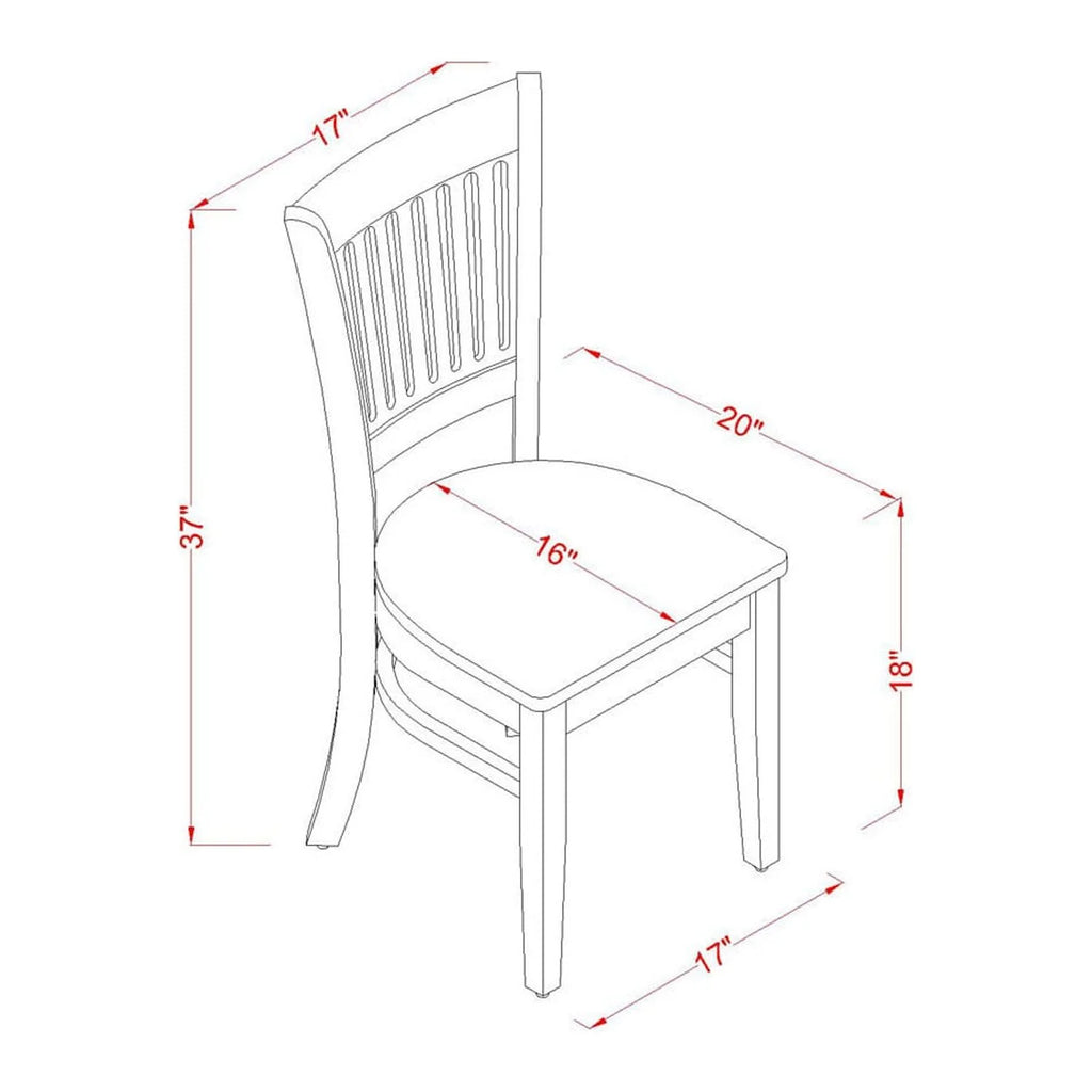 5-Piece Wood Dining Table Set with 4 Chairs P737