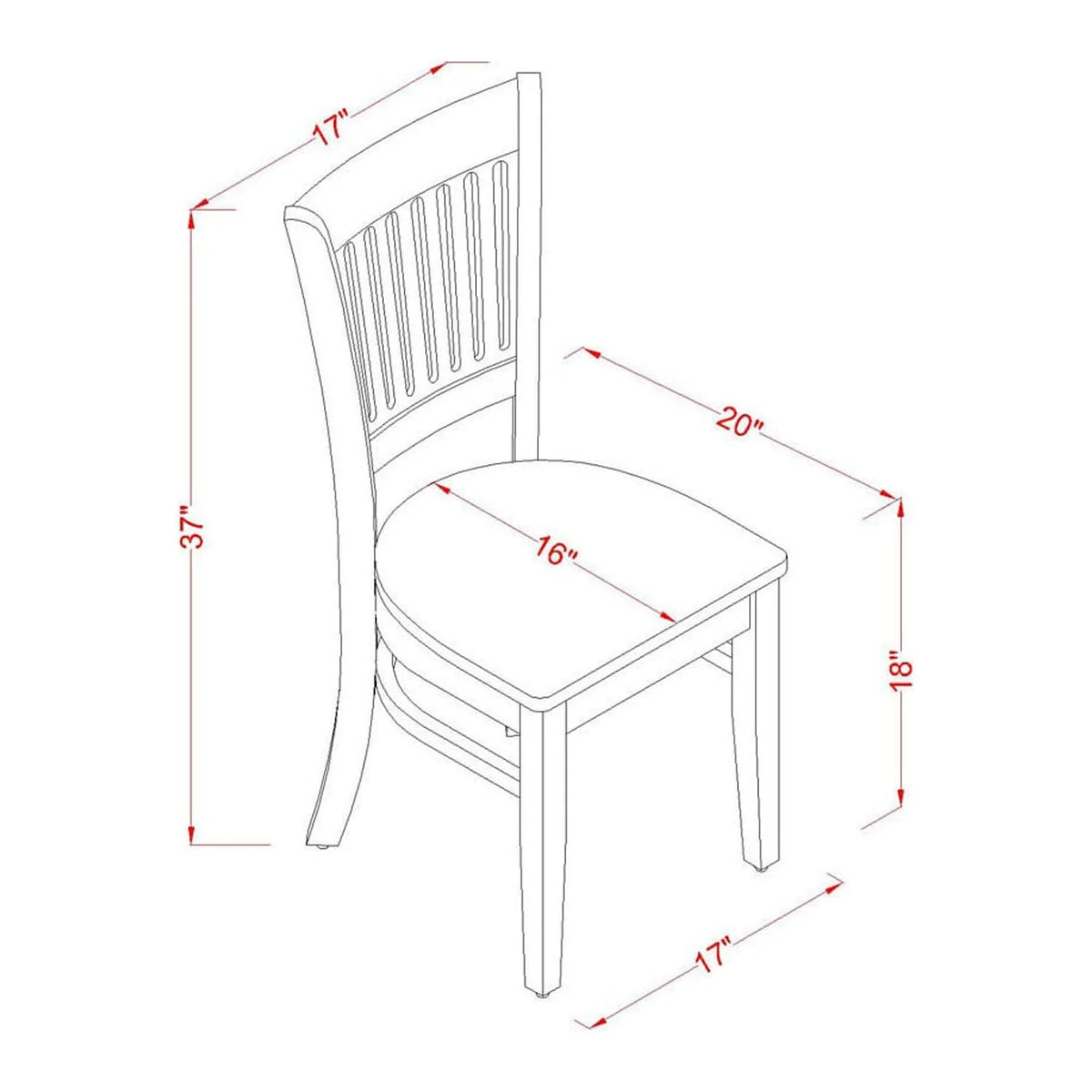 5-Piece Wood Dining Table Set with 4 Chairs P737