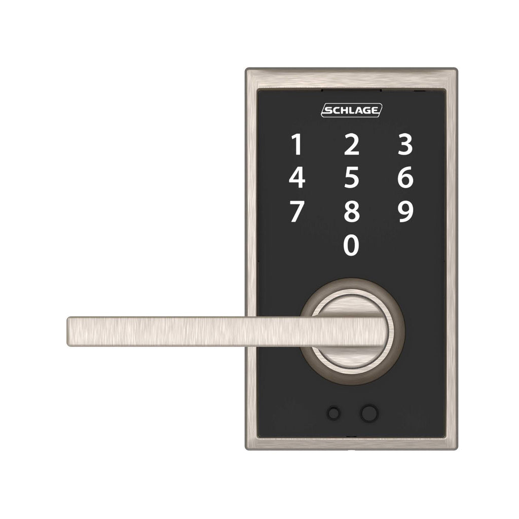 Satin Nickel Keyless Touchscreen Lever F563