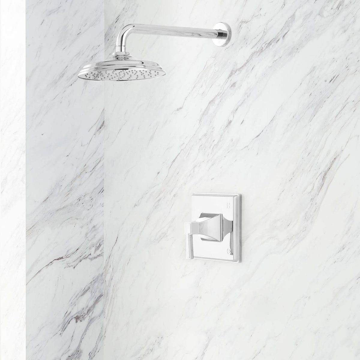 Chrome Pressure Balance Shower Set Trim with Lever Handle U27202