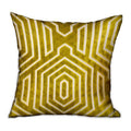 Goldenrod Velvet Geometric Throw Pillow J7738