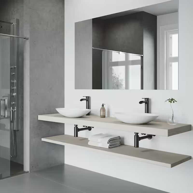 Single Handle Vessel Faucet in Matte Black V964745