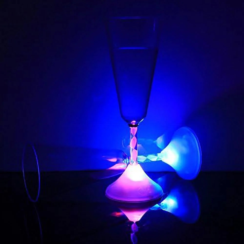 6 Oz LED Light Up Champagne Flutes Set Of 6 W3092