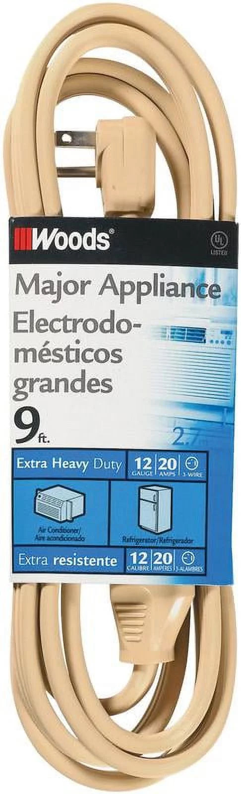9' 12-Gauge 20-Amp Appliance Cord F31986