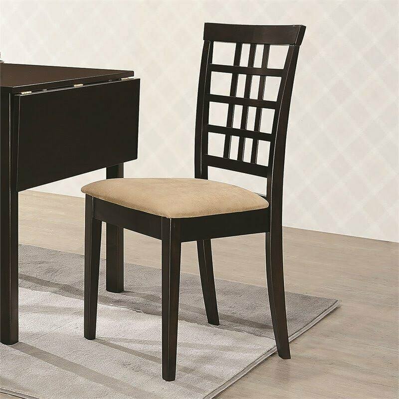 Tan Grid Back Dining Side Chair B750