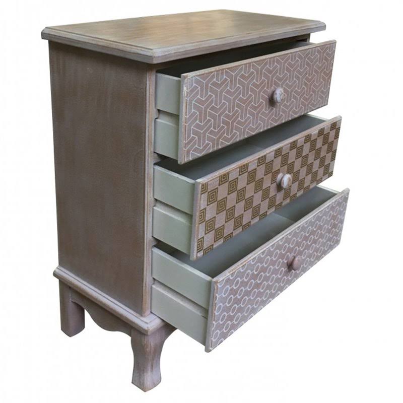 Wooden Cabinet with 3 Drawers U5050