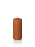 Slim Pillar Candles, Set of 16, Toffee D29932