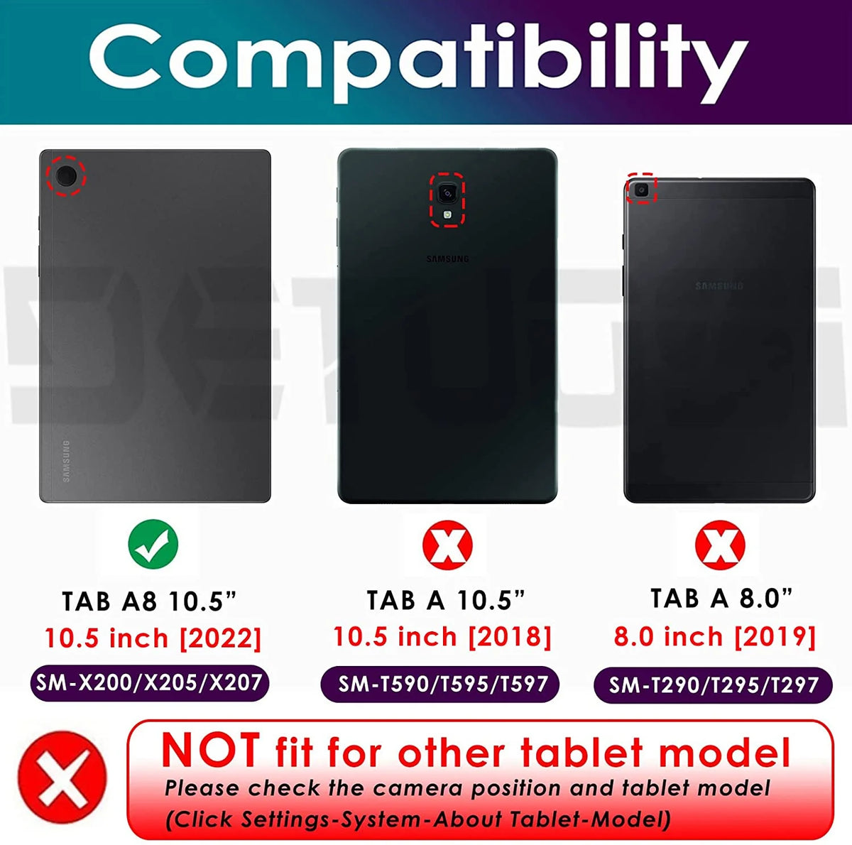 Slim Case for Samsung Galaxy Tab A8 10.5 inch 2022 Model Darkblue A254664