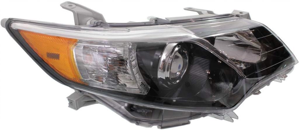 Passenger Side Halogen Headlight Assembly for Toyota Camry 2012 2013 2014 SE/Sport Model N2799