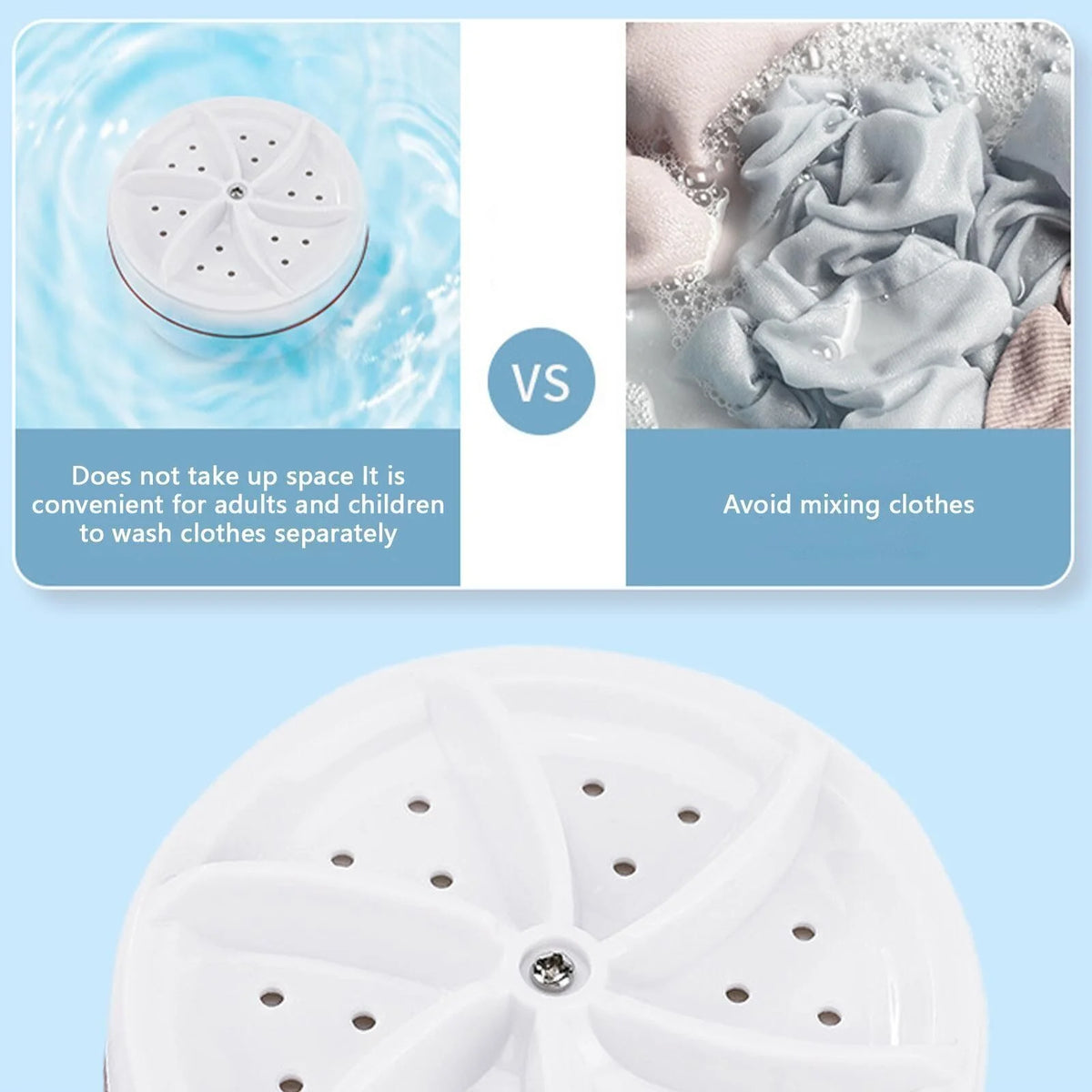 Mini Ultrasonic Portable Washing Machine C910