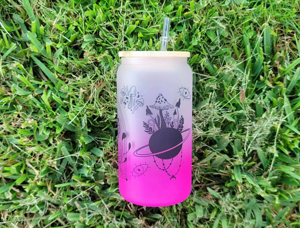 16 oz Mushroom Beer Can Glass V163