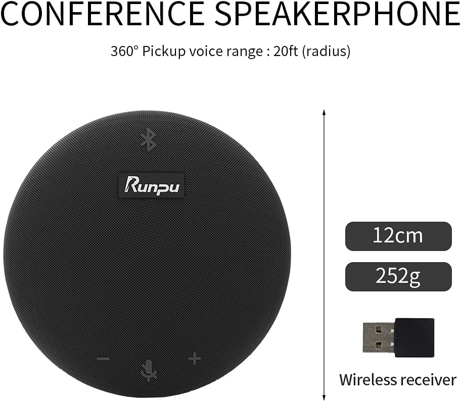 Wireless Bluetooth USB Conference Room Omnidirectional Microphone Speaker C1505
