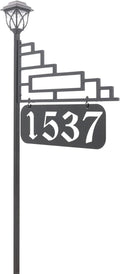 Reflective Address Sign with Solar Light (47 Pole) N3529