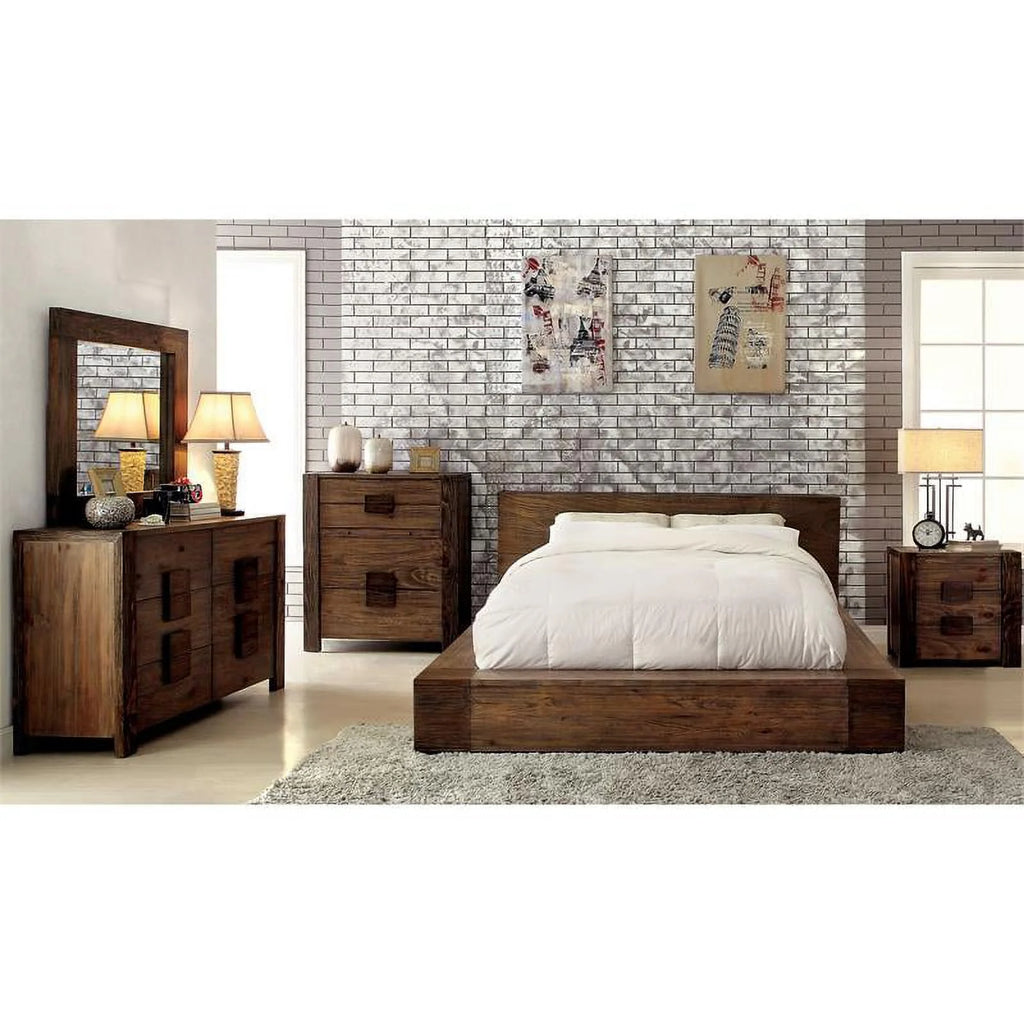 Brown Solid Wood Dresser and Mirror Q663083