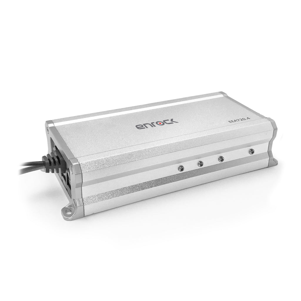 Marine Receiver Stereo with 2-Way 180W 6.5" Loud-SPKR (3-Pairs), Marine Antenna, 4-Chan Amplifier & 50' 16G SPKR Wire H153