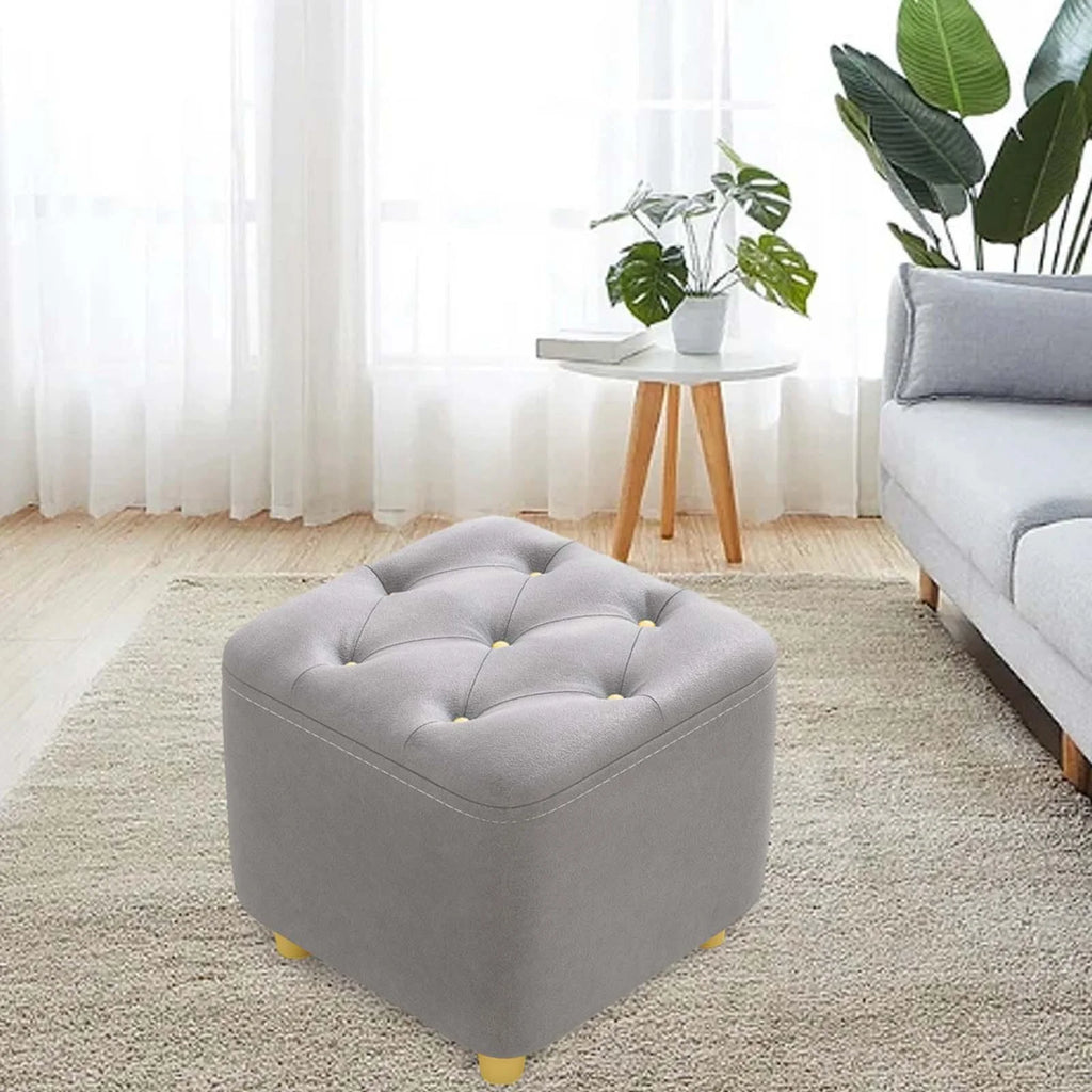 Gray Square Ottoman Stool W240176