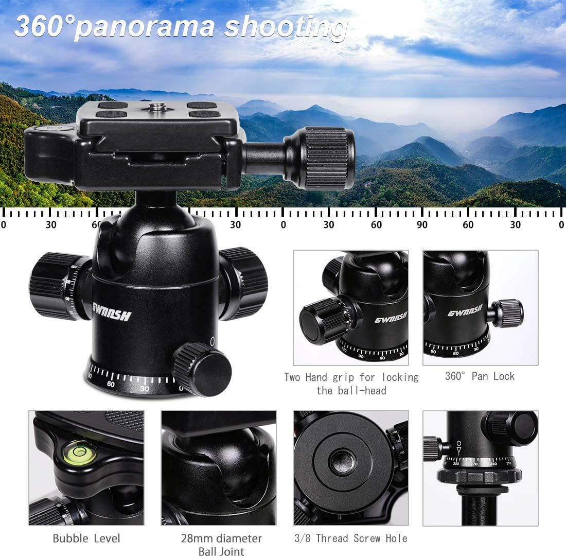 58" Aluminum Travel Tripod with Ball Head N883