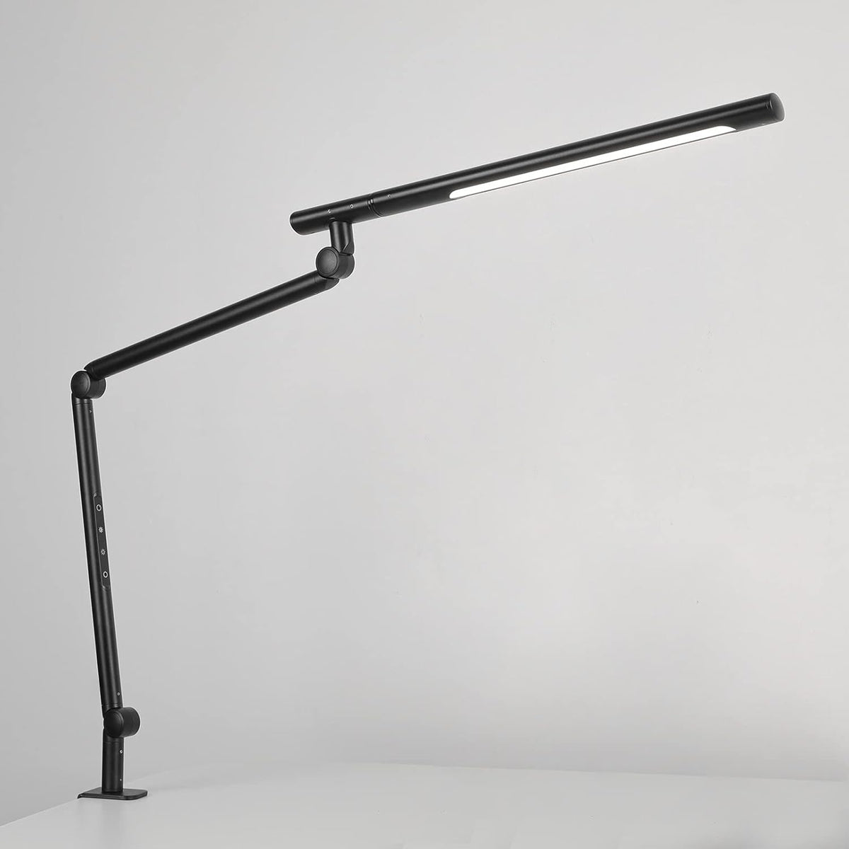 White 12W Swing Arm Desk Lamp with Clamp I420