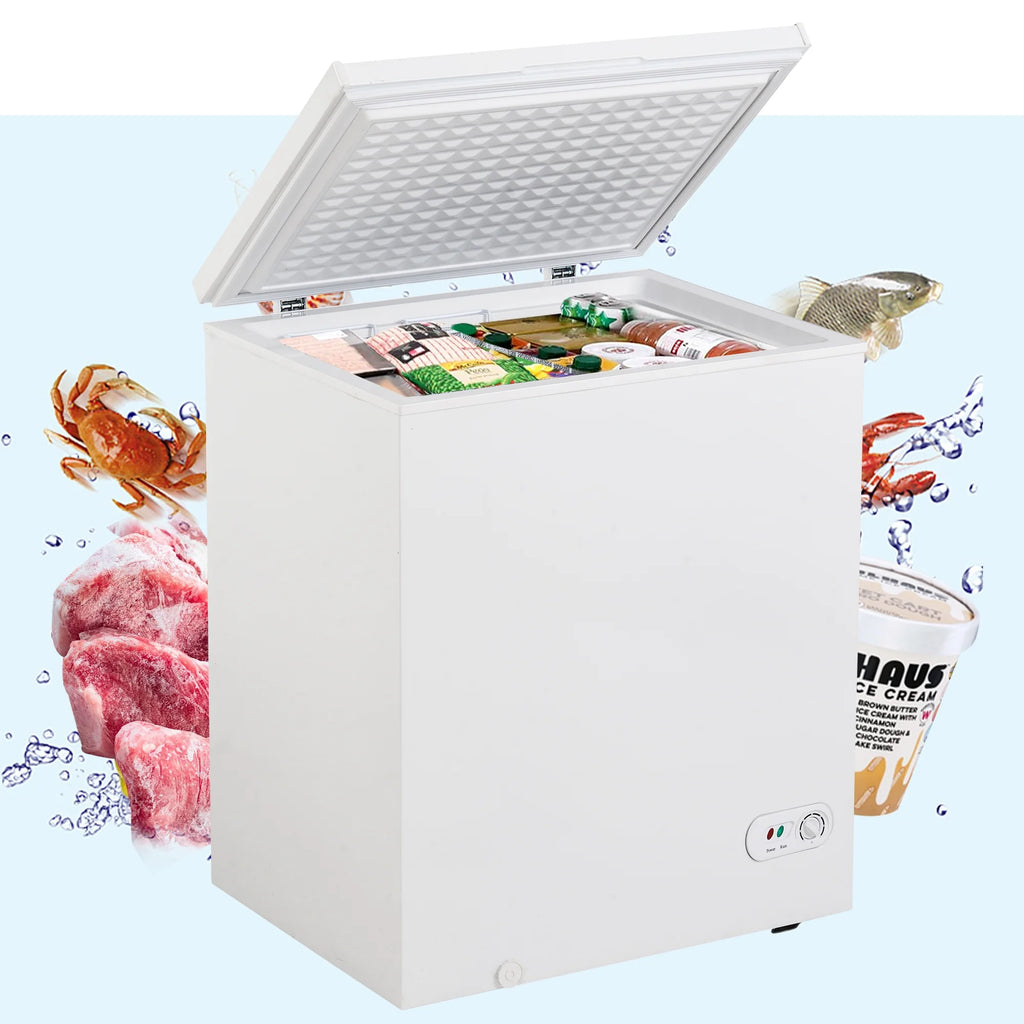 5 Cubic Feet Chest Freezer with Removable Basket J86806