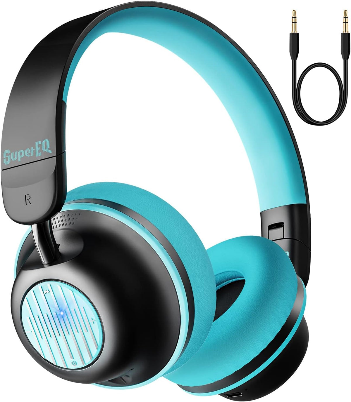 Orange Green Bluetooth Active Noise Cancelling Headphones D8378