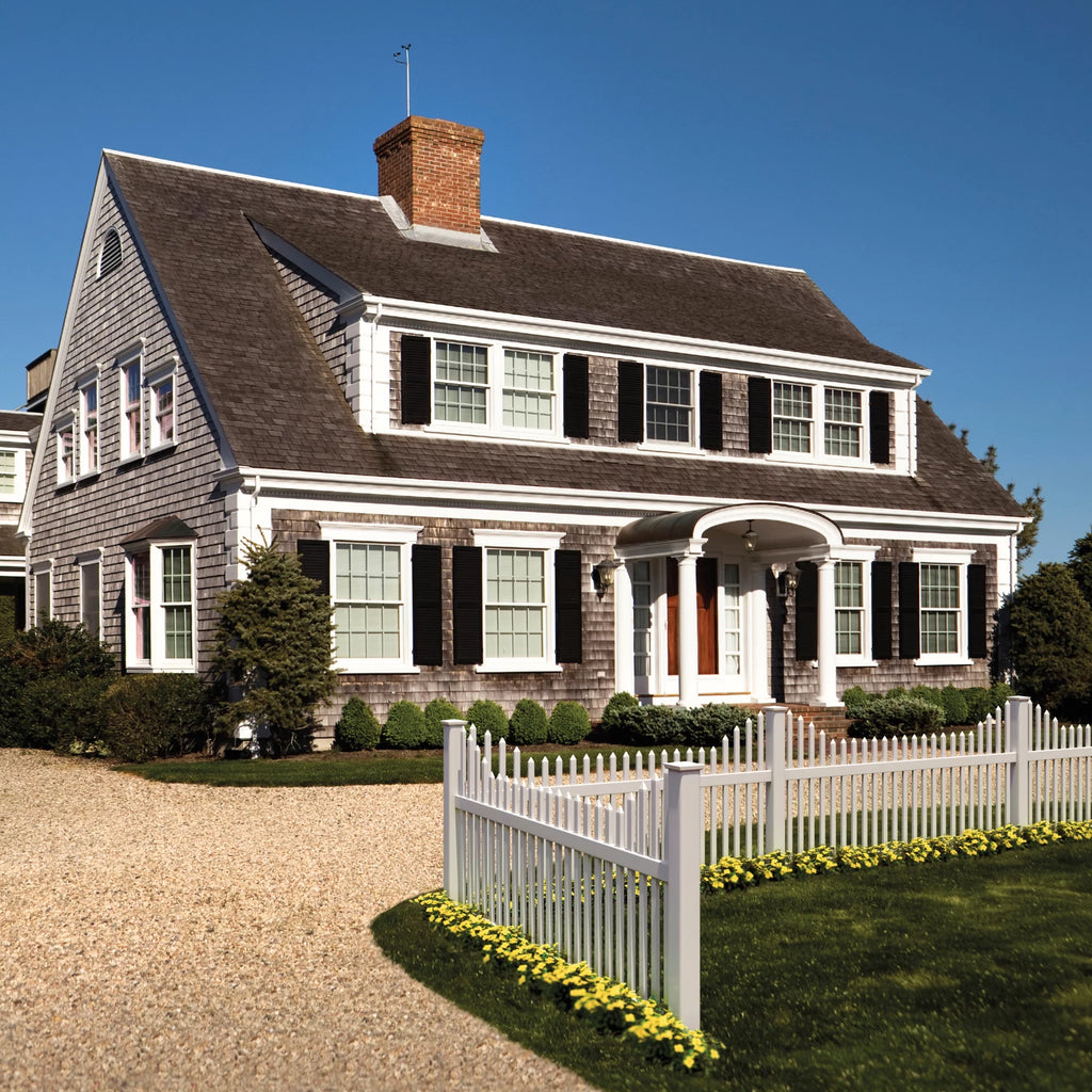 White Vinyl Picket Fence Panel U95022