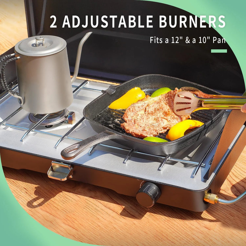 2-Burner Propane Camping Stove S6617