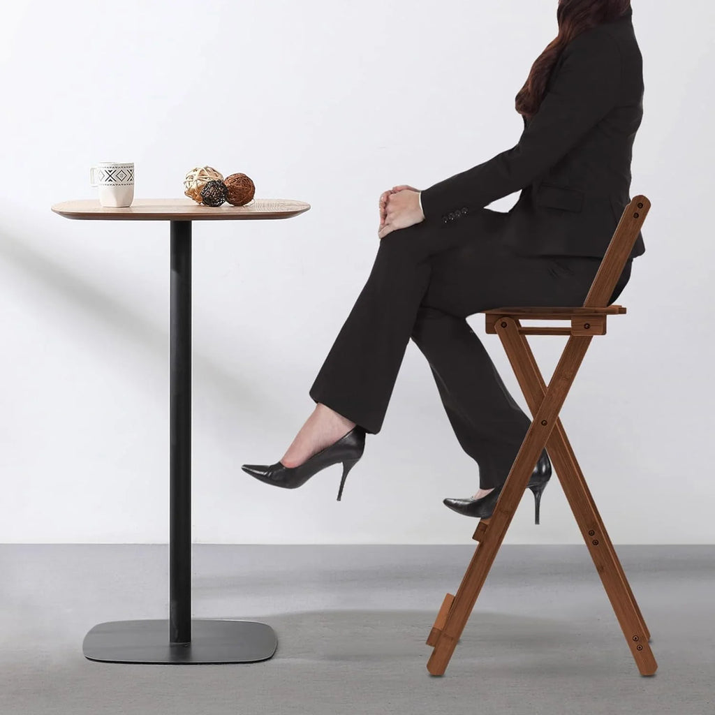 Bamboo Bar Stools Foldable Lightweight Space-saving W78928