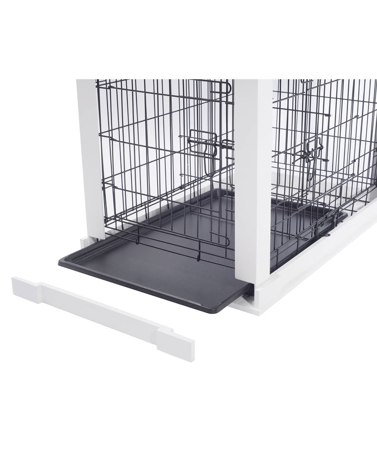 White Large Cage with Crate Cover Y604