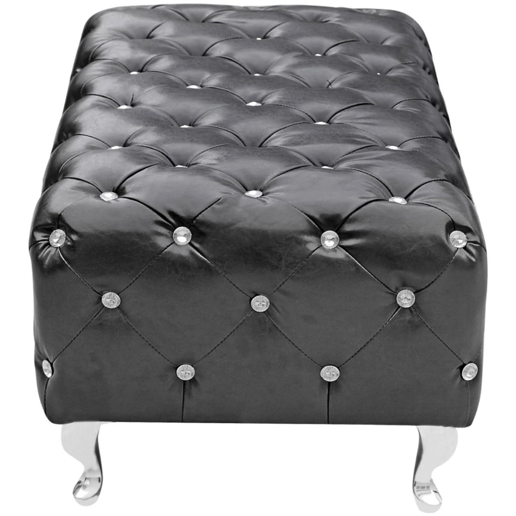 Tufted Bench - Black K346