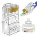 100-Pack RJ45 Cat5 Cat5e Pass Through Ethernet Modular Plug K245570