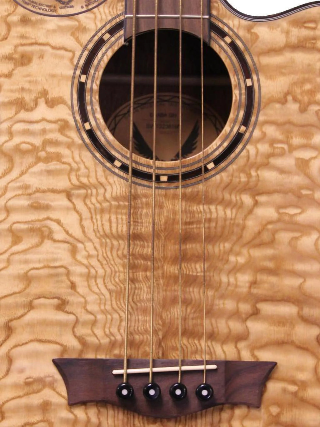 Quilt Ash Acoustic/Electric Bass Guitar C594087