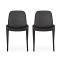 White Plastic Patio Dining Chair Set of 2 O991456