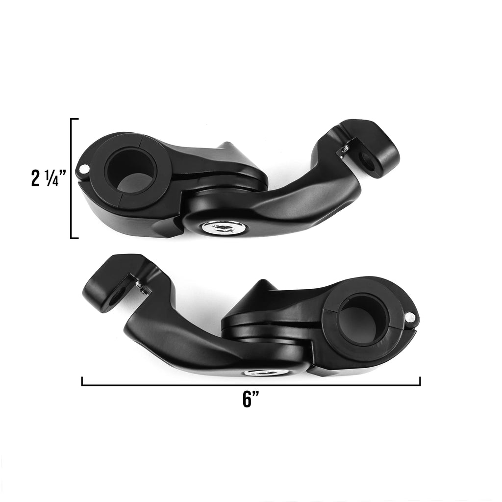 Black Angled Adjustable Highway Foot Peg Mounting Kit, 1 Pair K984367