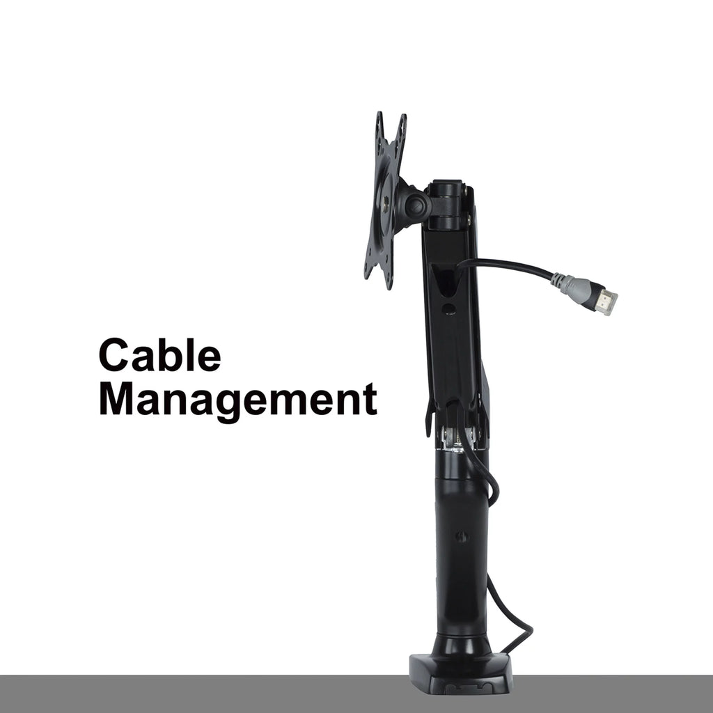 Black Gaming Desk with Gas Spring Desk Mount C580835