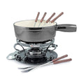 9-Piece Metallic Black Fondue Set X975923