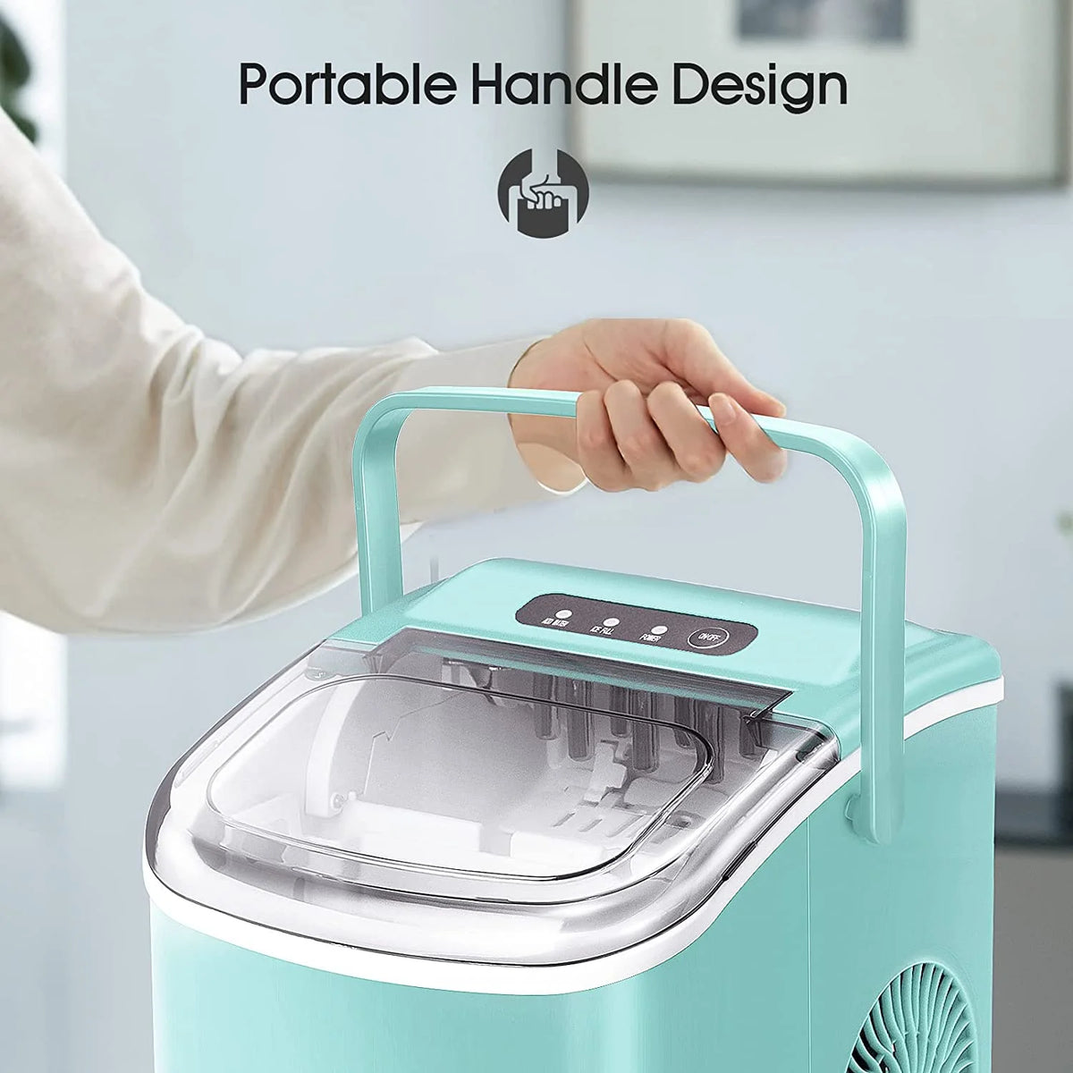 Portable Countertop Ice Maker with Handle, 26lbs/24H, Black G47452