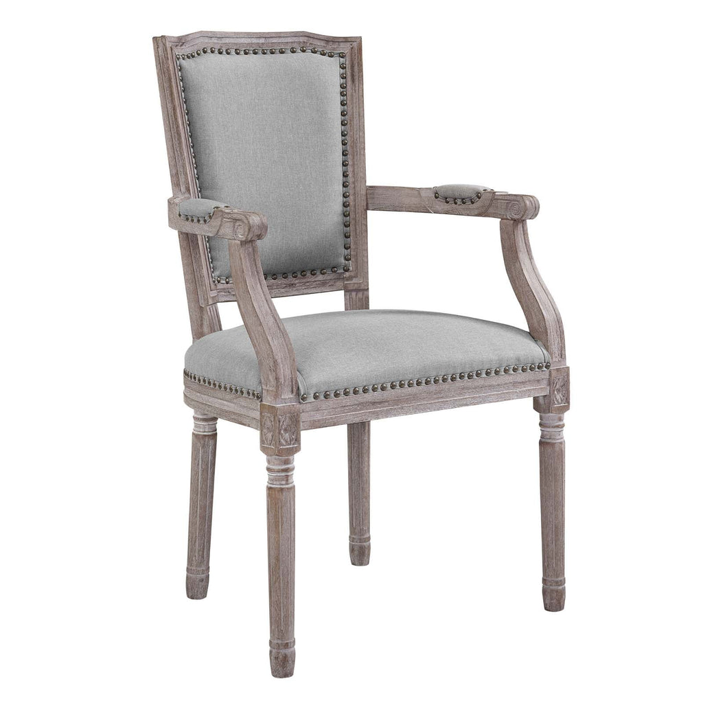 Light Grey Fabric Wood Armchair S77294
