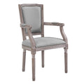 Light Grey Fabric Wood Armchair S77294