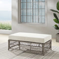 Outdoor Wicker Coffee Table Ottoman L96636