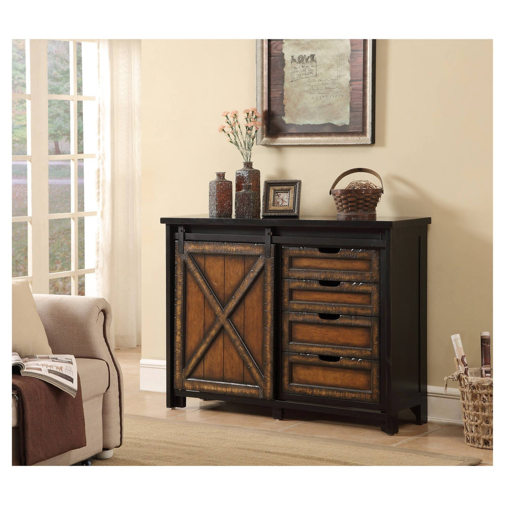 Four Drawer One Sliding Door Media Cabinet F2345