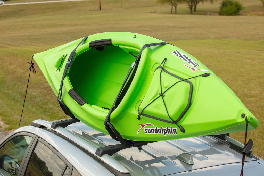 Black Roof-Mounted Kayak Carrier with Straps & Hardware B404