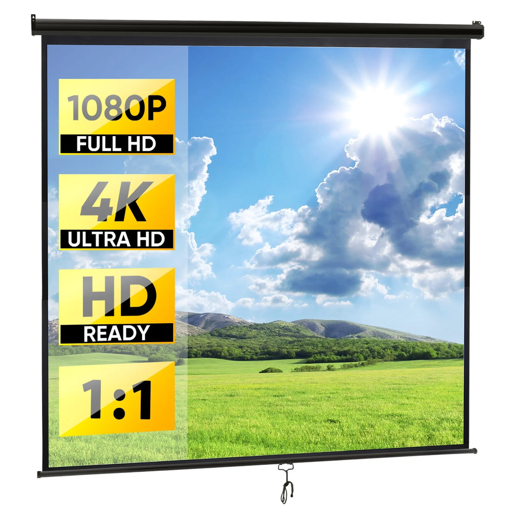 120 1:1 Manual Pull Down Projector Screen U12157