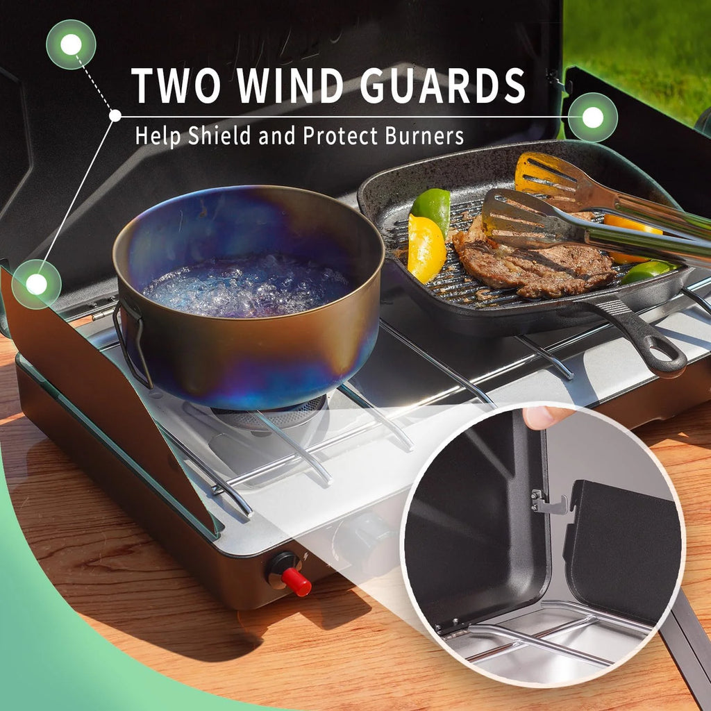 2-Burner Propane Camping Stove S6617