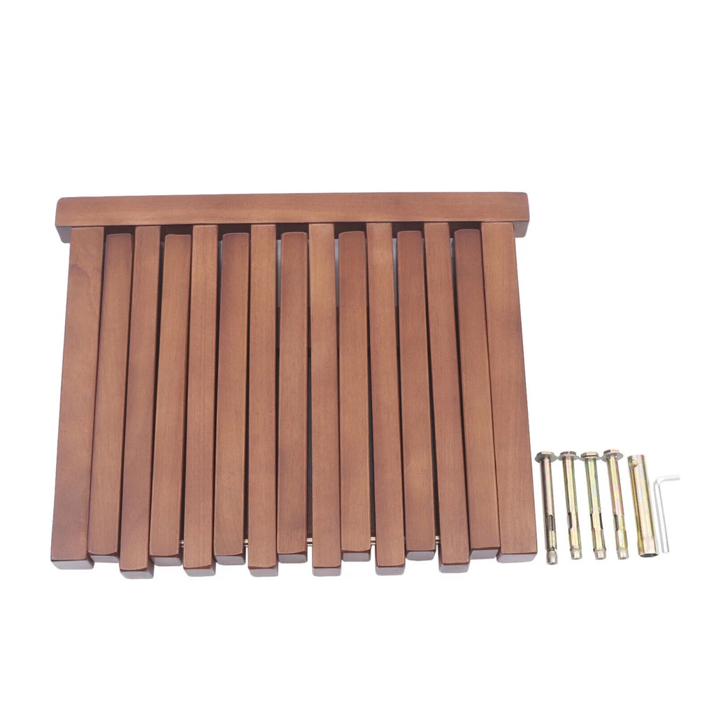 Wall-Mounted Folding Wood Shower Seat Q826