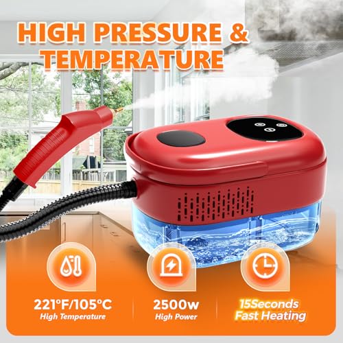 2500W Handheld Steam Cleaner with 1.1L Water Tank F223