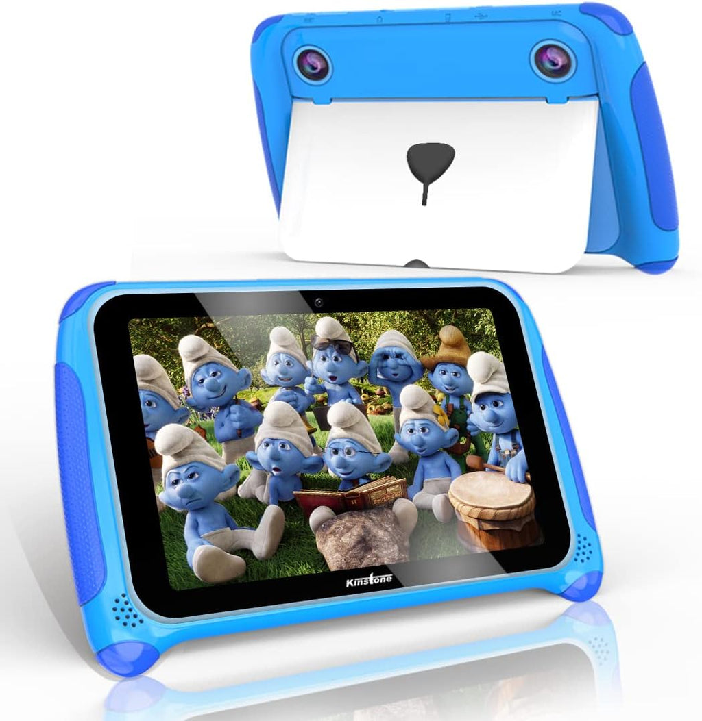 7 inch Kids Tablet Android 11 Quad Core 2GB RAM 32GB ROM Dual Camera WiFi Bluetooth Blue Pack of 2 O735756