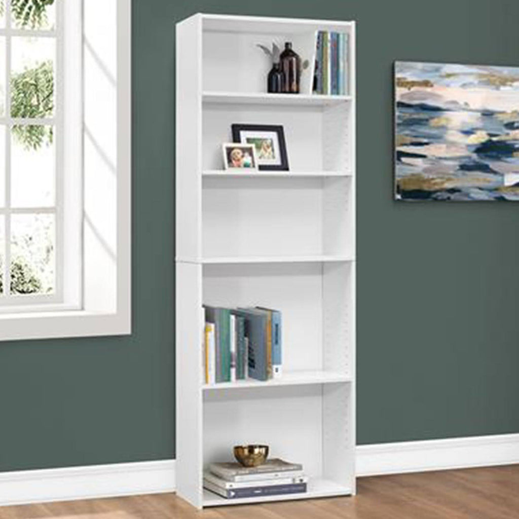 White 5 Shelves Bookcase M847